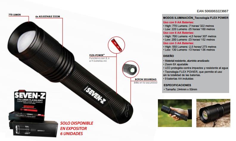 Linterna Seven Z  - 770 Lumens