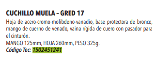 Cuchillo Gred-17 -