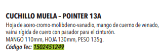 Cuchillo Pointer-13A -