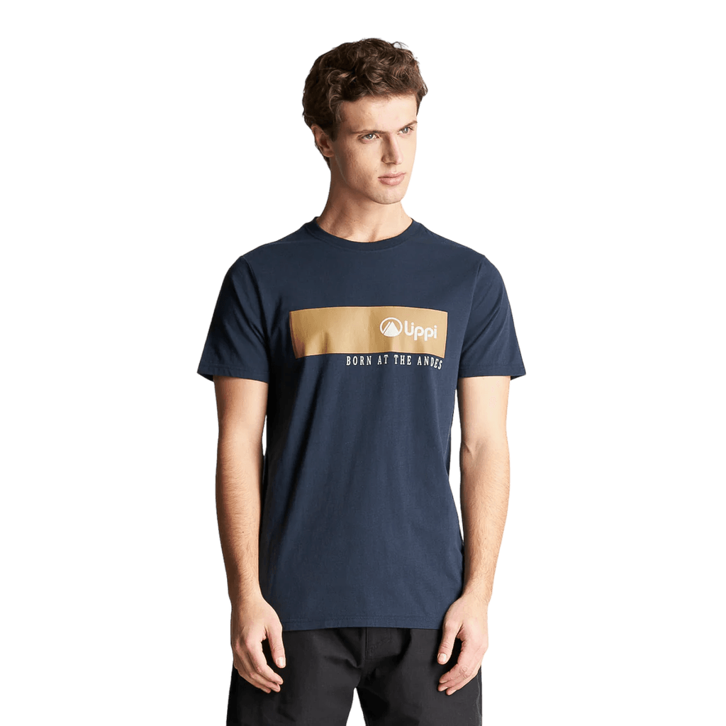 Polera Hombre Logo Lippi T-Shirt Front Line - Color: Azul Noche