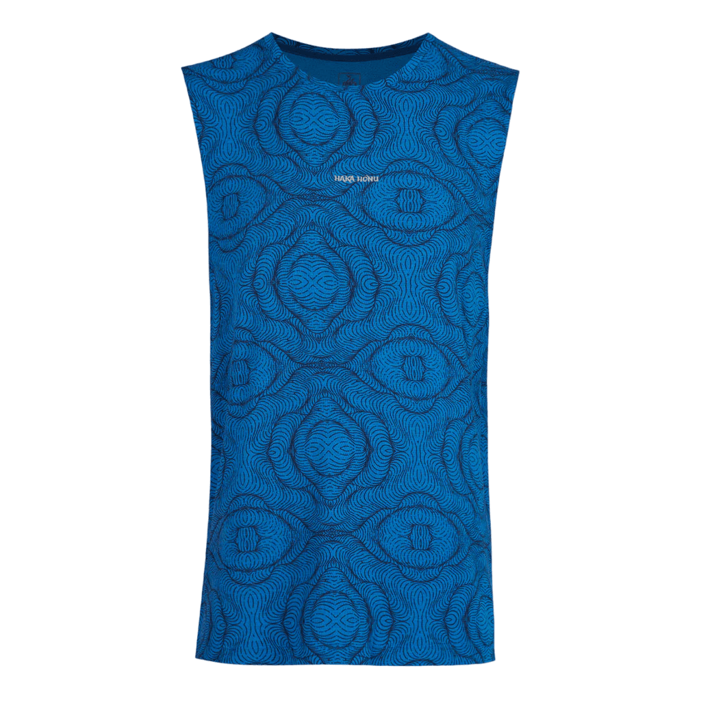 Polera Hombre Yin Ful Print  - Color: Azul