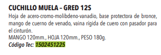 Cuchillo Gred-12S -