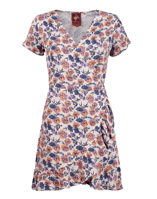 Vestido Mujer Aflora Full Print - Color: Crudo