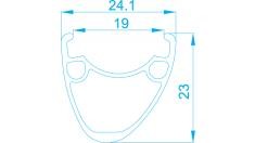 Miniatura Aro 700C AL 32H draw 1.9 P