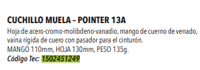Miniatura Cuchillo Pointer-13A -