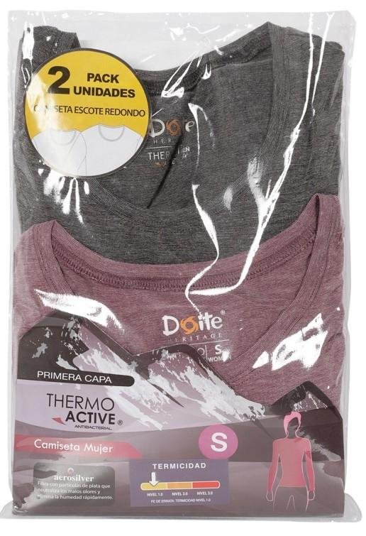 Pack 2 Camisetas Mujer Thermoactive V Multicolor
