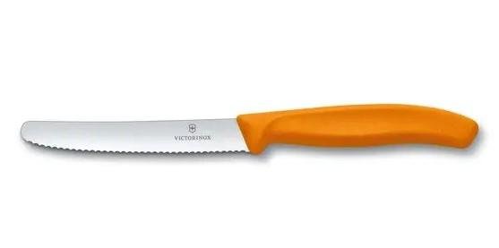 Cuchillo De Mesa Clásico Suizo  - Color: Naranjo
