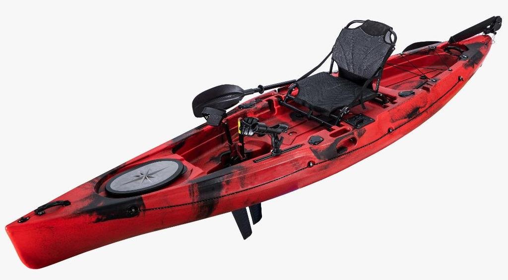 Kayak Megi Pedal Fins 12 Angler - Color: Rojo-Negro