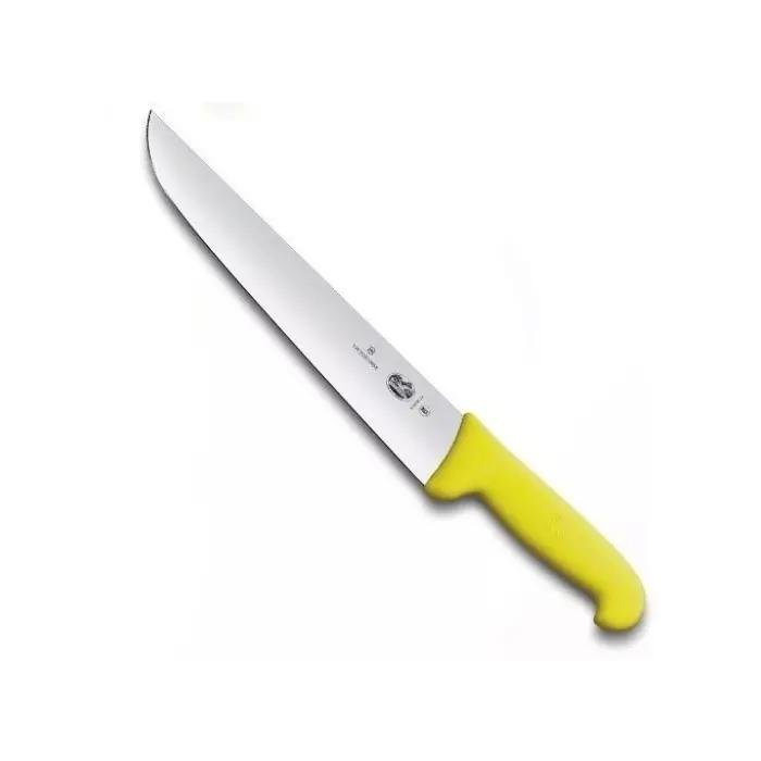 Cuchillo Carnicero Hoja Recta Fibrox 23 CM - Color: Amarillo