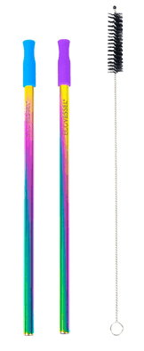 Bombillas Straw Set 3u Accessories Rainbow - Color: Multicolor