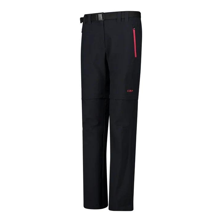 Pantalón CMP Zip Off Pant Mujer 3T51446 - Color: Antracite-Fragola