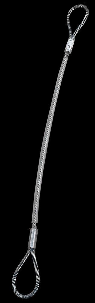 Anclaje Cable De Acero Lanyard Sara II 80 Cm - Color: Metalico