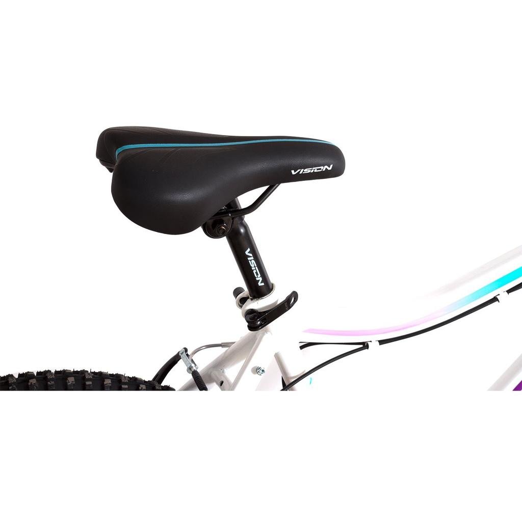Bicicleta Oxygen MTB Aro 24 Acero 18V. Dama Talla 16 V-Brake - Color: Blanco/Morado/Celeste/Rosa