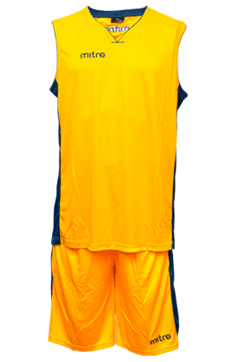 Kit Basketball - Color: Azulino-Amarillo
