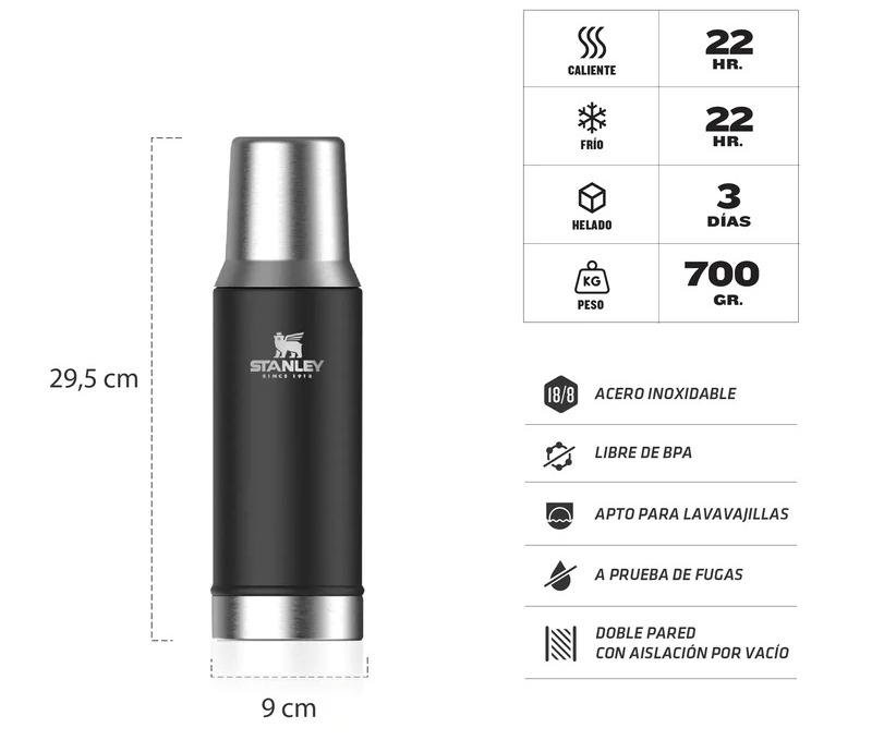 Termo Mate System Classic 800 ML - Color: Negro