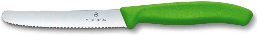 Cuchillo Verdura Dentado Punta Redonda 11 Cm - Color: Verde