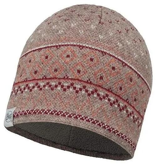 Gorro Knitted y Polar Hat Edna - Color: Gris /  Rojo