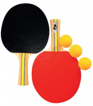 Jgo. Ping Pong Match 2 Estrellas - Color: Rojo/Negro