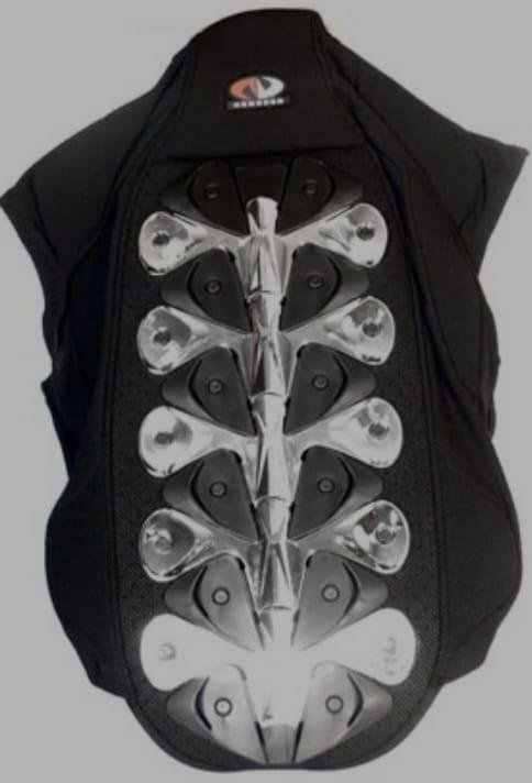 Chaleco Protector De Caidas Reforzado - Color: Negro/Plateado