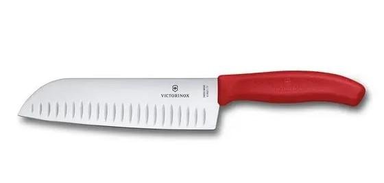 Cuchillo Santoku Swiss Classic - Color: Rojo