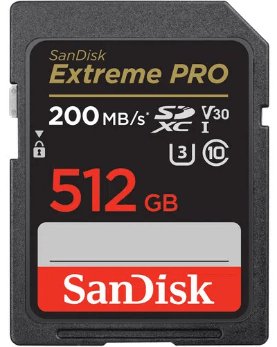 Tarjeta De Memoria SD Extreme Pro 512 GB -