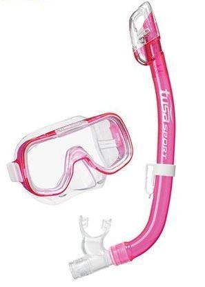 Combo Snorkel Mini-Kleio Mask & Dry  - Color: Rosa