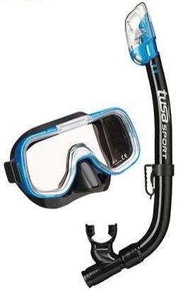 Combo Snorkel Mini-Kleio Mask & Dry  - Color: Negro-Azul