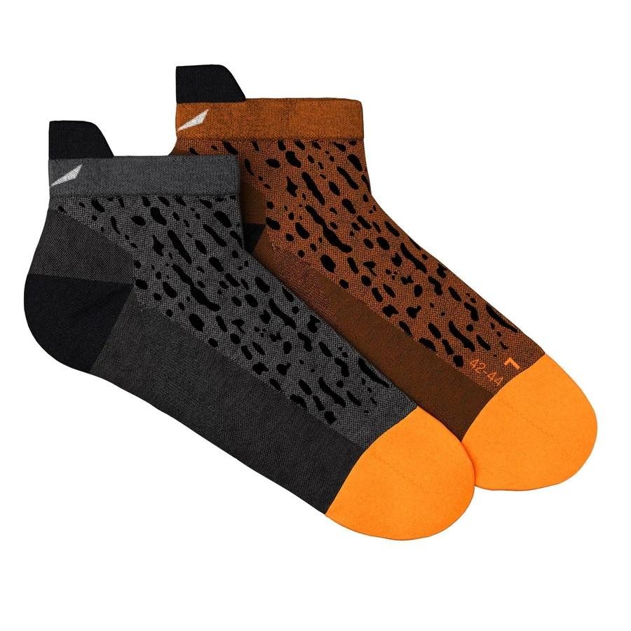 Calcetines Hombre Mtn Trn Sal Am M Low Sock - Talla: 42/44, Color: gris/naranjo