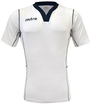 Camiseta Rugby Fit Hombre - Color: Blanco-Azul Marino