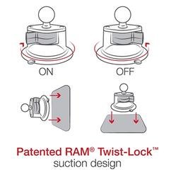 Miniatura Soporte De Ventosa Twist-Lock Para Tabletas De 7-8 Pulgadas