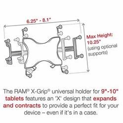 Miniatura Soporte X-Grip Con Bola Para Tabletas De 9-10 Pulgadas