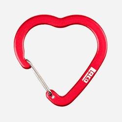 Miniatura Mosqueton Clip Carabiner Heart FS RED
