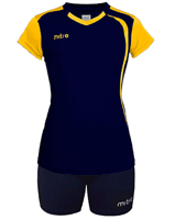 Miniatura Kit Volleyball Mujer - Color: Azul-Amarillo