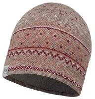 Miniatura Gorro Knitted y Polar Hat Edna - Color: Gris /  Rojo