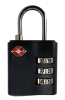 Miniatura Candado TSA Combination lock - Color: Negro, Formato: 6 x 3 x 1 cm