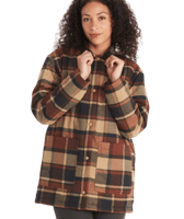 Miniatura Chaqueta City Style Mujer Lanigan Flannel Chore Coat - Color: Cafe