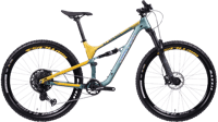 Miniatura Bicicleta Epsilon T2.1 Aro 29 - Color: Celeste-Amarillo