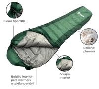 Miniatura Saco De Dormir 4 Estaciones Aconcagua  - Color: Verde
