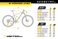 Miniatura Bicicleta Kyross 2.1 Aro 27.5 -